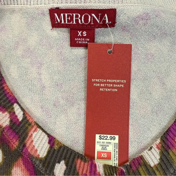 Merona Multicolor Knit Cardigan, NWT, Size XS - Picture 6 of 6
